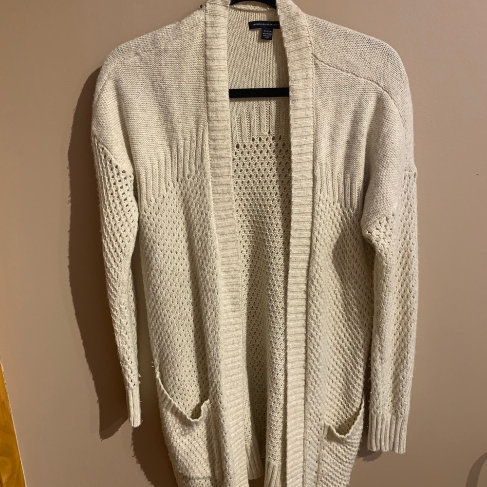 American Eagle Cream Cardigan